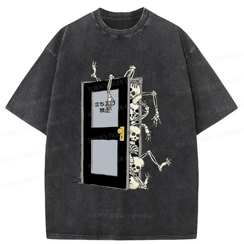 Tokyo-Tiger Ghost Coming In Washed T-Shirt
