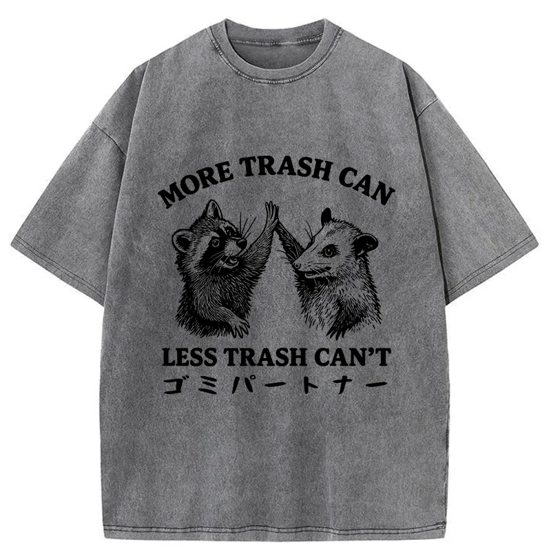 Tokyo-Tiger Trash Friends Funny Washed T-Shirt