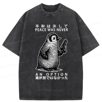 Tokyo-Tiger Penguin That Can't Choose Washed T-Shirt