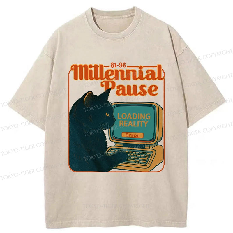 Tokyo-Tiger Millennial Pause Washed T-Shirt