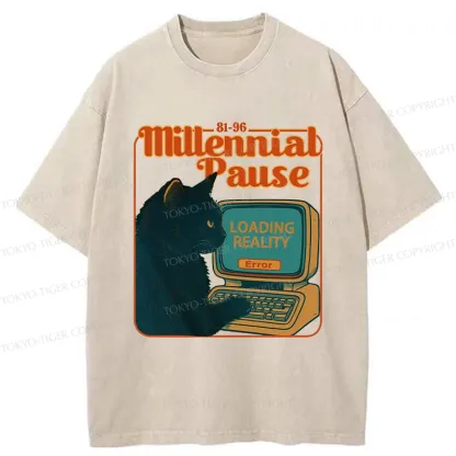 Tokyo-Tiger Millennial Pause Washed T-Shirt