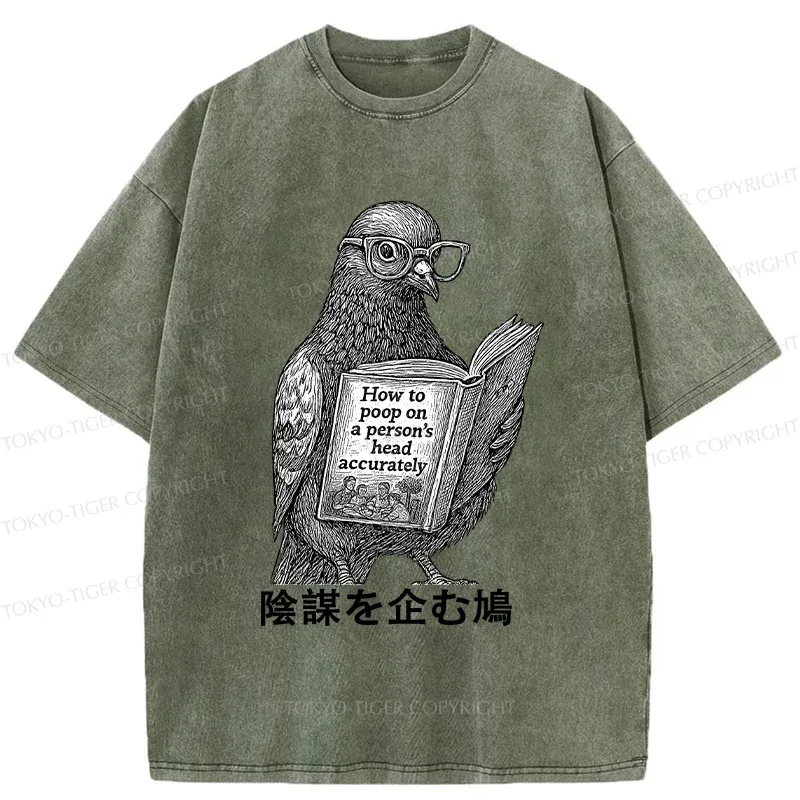 Tokyo-Tiger Scheming Doves Washed T-Shirt