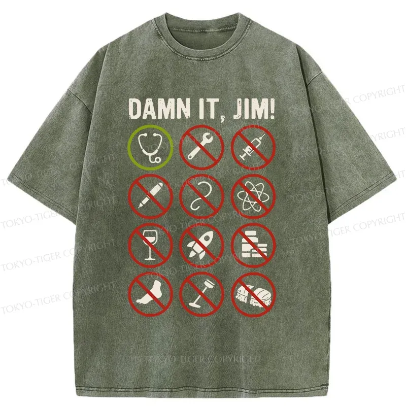 Tokyo-Tiger Doctors Only Washed T-Shirt