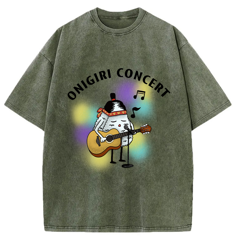 Tokyo-Tiger Rice Ball Concert Washed T-Shirt
