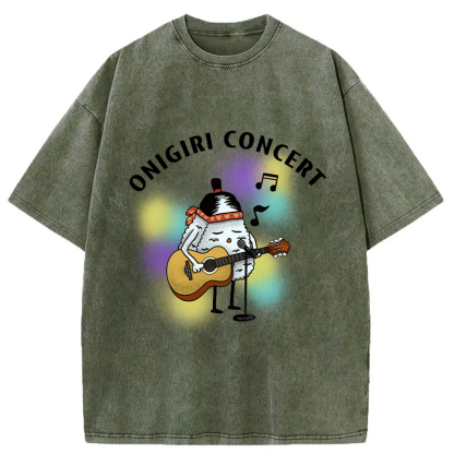 Tokyo-Tiger Rice Ball Concert Washed T-Shirt