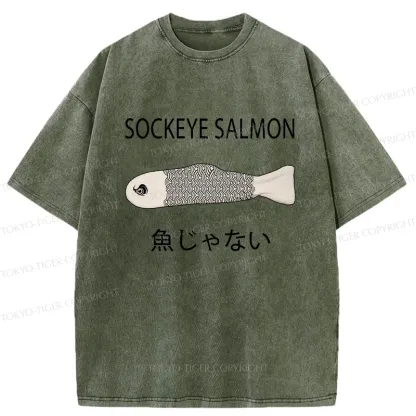 Tokyo-Tiger Sockeye Salmon Washed T-Shirt