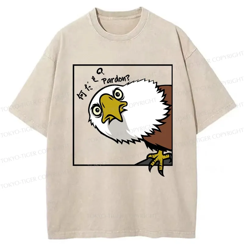 Tokyo-Tiger Curious Eagle Washed T-Shirt