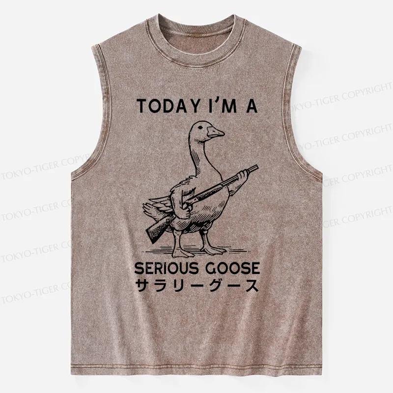 Tokyo-Tiger Serious Stupid Goose Washed Tank