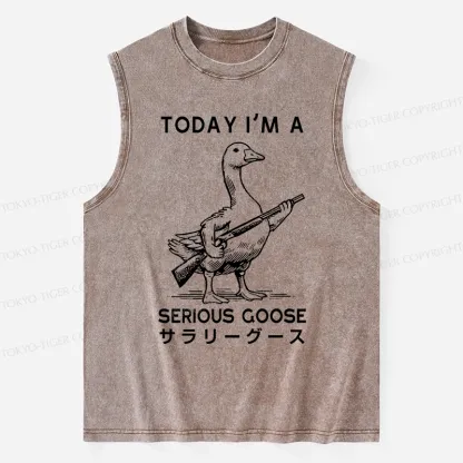 Tokyo-Tiger Serious Stupid Goose Washed Tank
