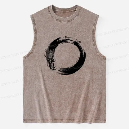 Tokyo-Tiger Dragon's Circle Washed Tank