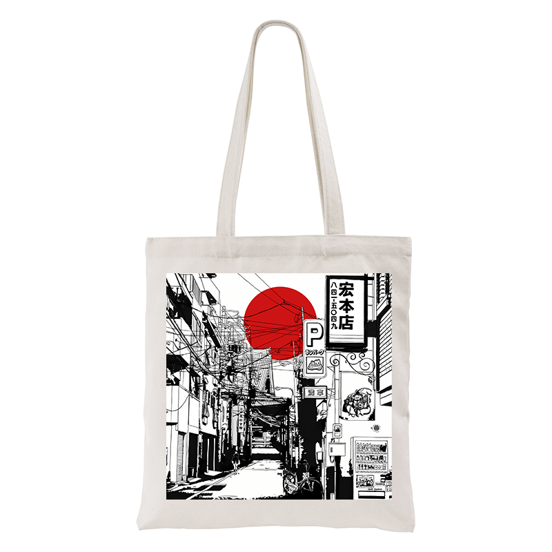 Tokyo-Tiger Sunrise On The Street Tote Bag