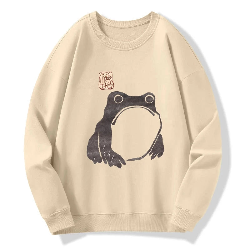 Tokyo-Tiger Matsumoto Hoji woodblock print frog Sweatshirt