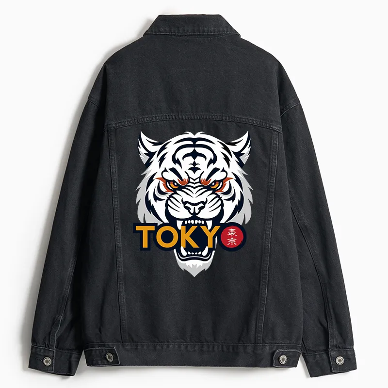 Tokyo-Tiger Logo Jean Jacket