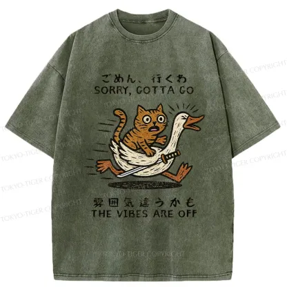 Tokyo-Tiger Sorry I Have To Go Washed T-Shirt