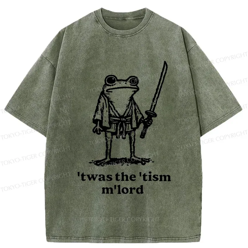 Tokyo-Tiger Focused Samurai Frog Washed T-Shirt