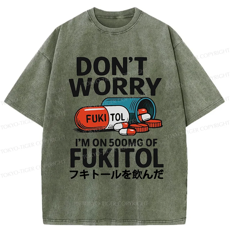 Tokyo-Tiger I'm Taking Sedatives Washed T-Shirt