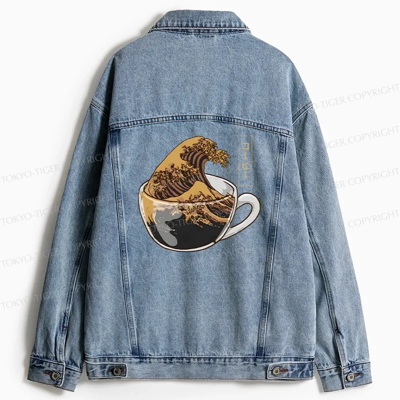 Tokyo-Tiger Coffee Wave Jean Jacket