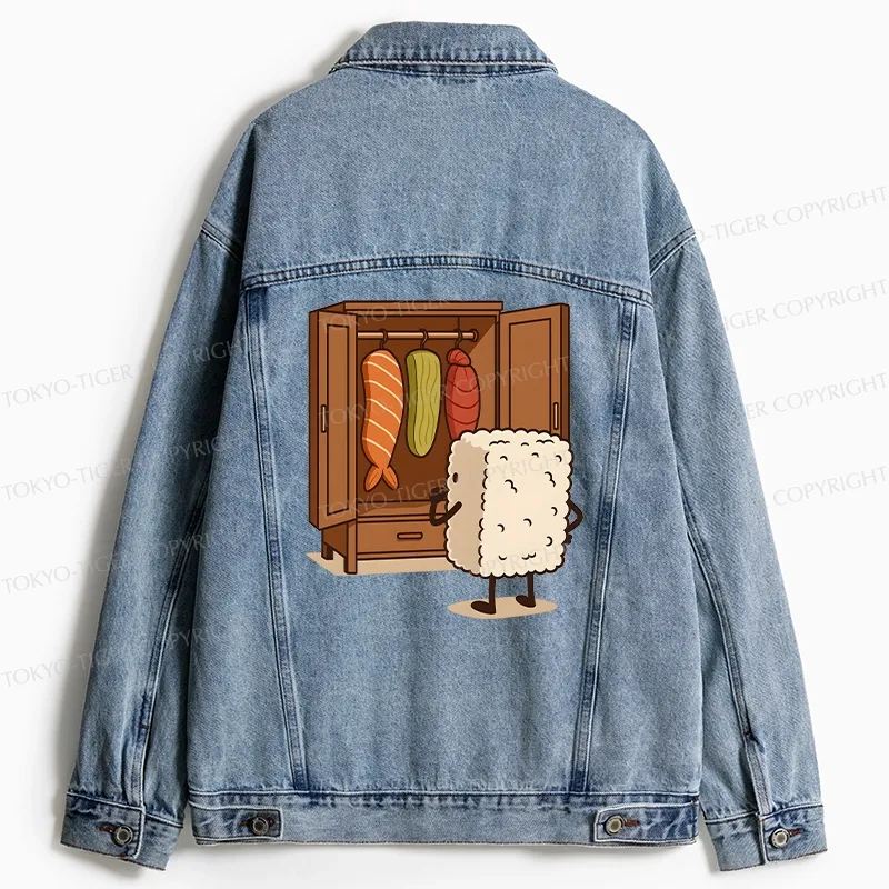 Tokyo-Tiger Sushi Pick Out Clothes Jean Jacket