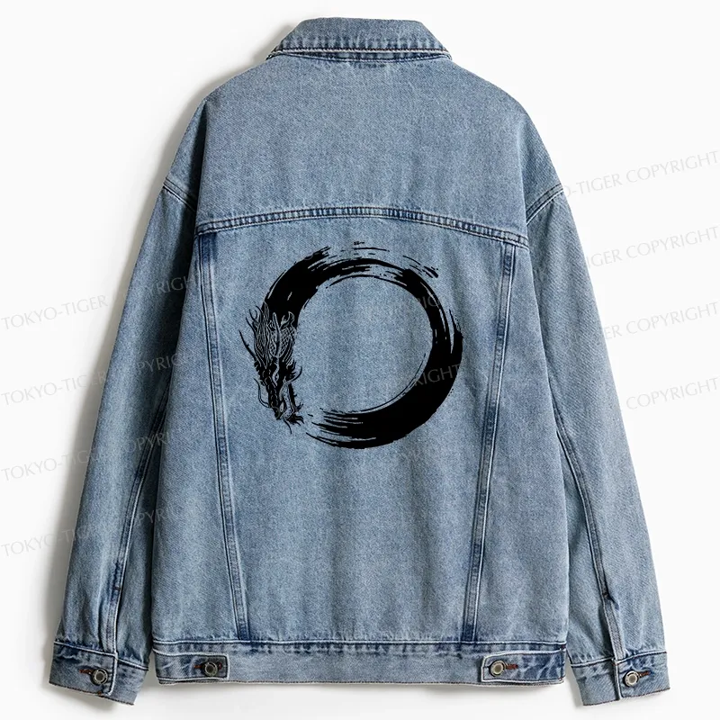 Tokyo-Tiger Dragon's Circle Jean Jacket
