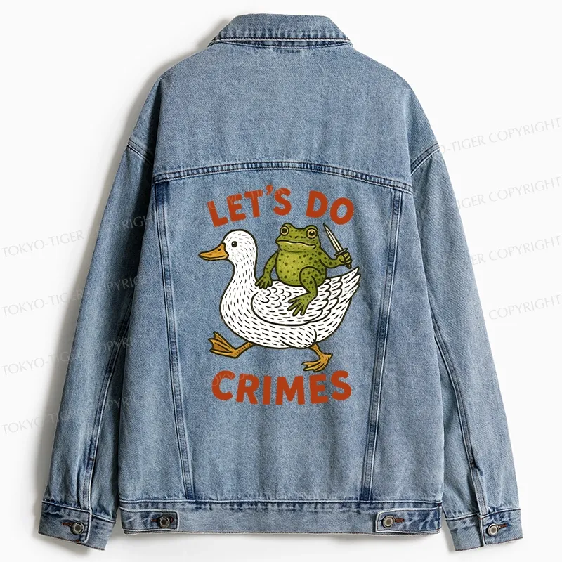 Tokyo-Tiger Frog Ready To Commit Crime Jean Jacket