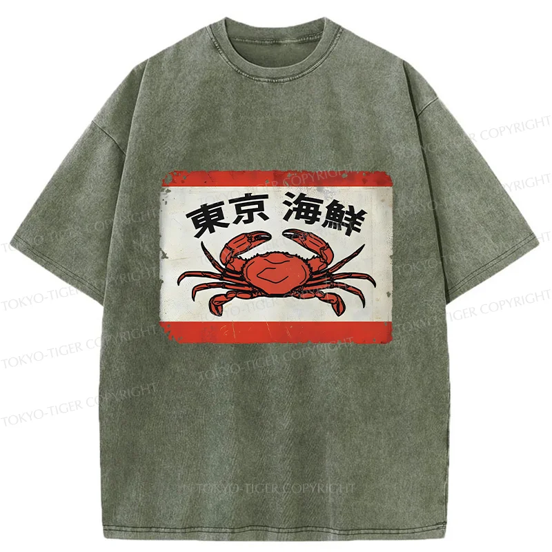 Tokyo-Tiger Tokyo Seafood Washed T-Shirt