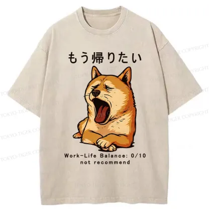 Tokyo-Tiger I Want To Go Home Now Washed T-Shirt
