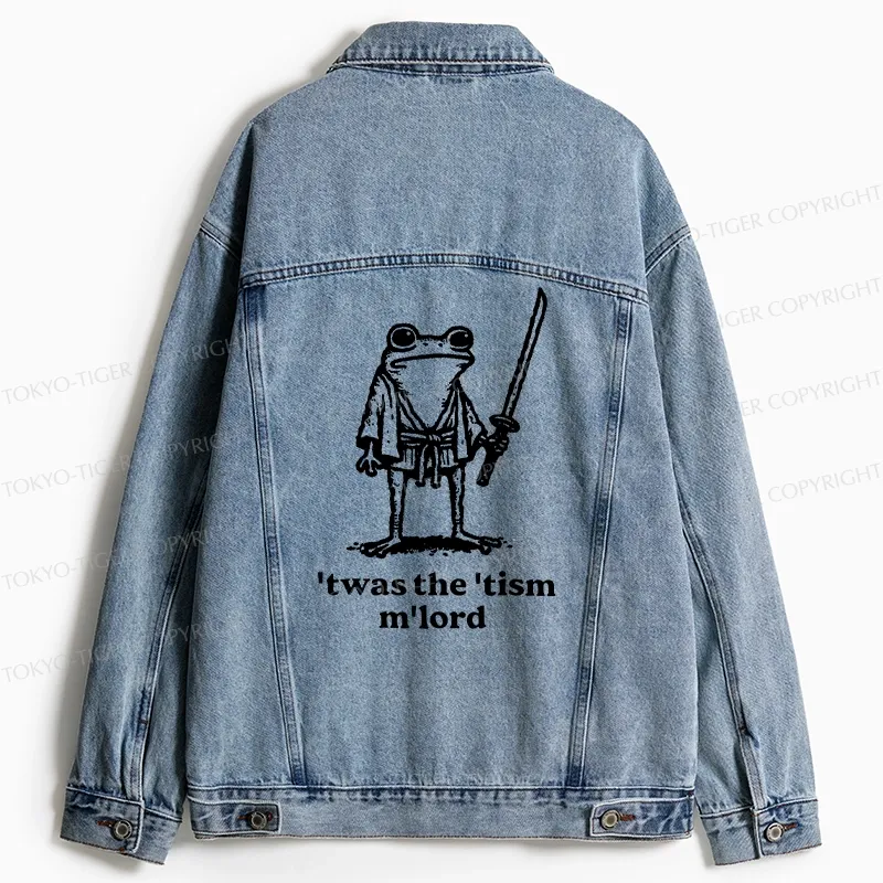 Tokyo-Tiger Focused Samurai Frog Jean Jacket