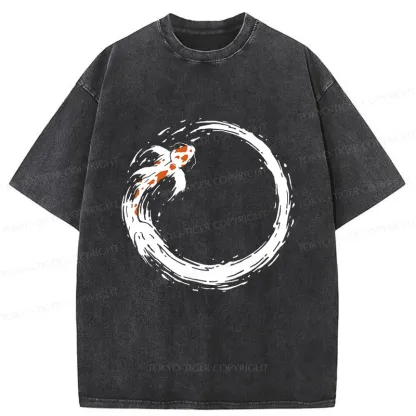Tokyo-Tiger Ensō Koi Washed T-Shirt