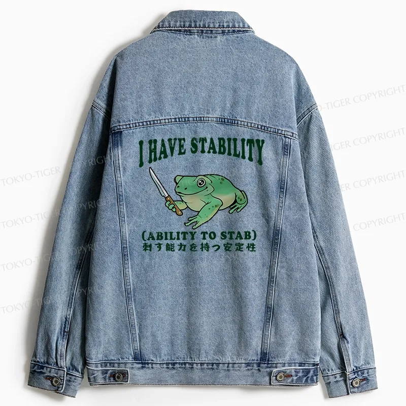 Tokyo-Tiger Mentally Stable Assassin Frog Jean Jacket