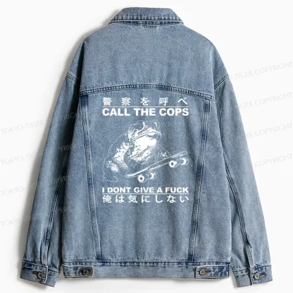 Tokyo-Tiger I Don't Care Jean Jacket