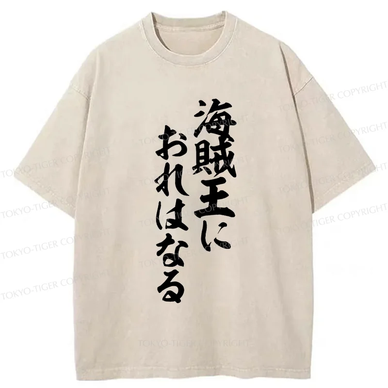 Tokyo-Tiger Funny Japanese Quotes Washed T-Shirt