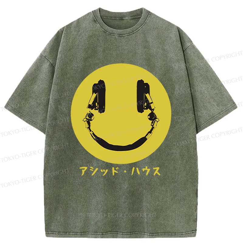 Tokyo-Tiger House Music Washed T-Shirt