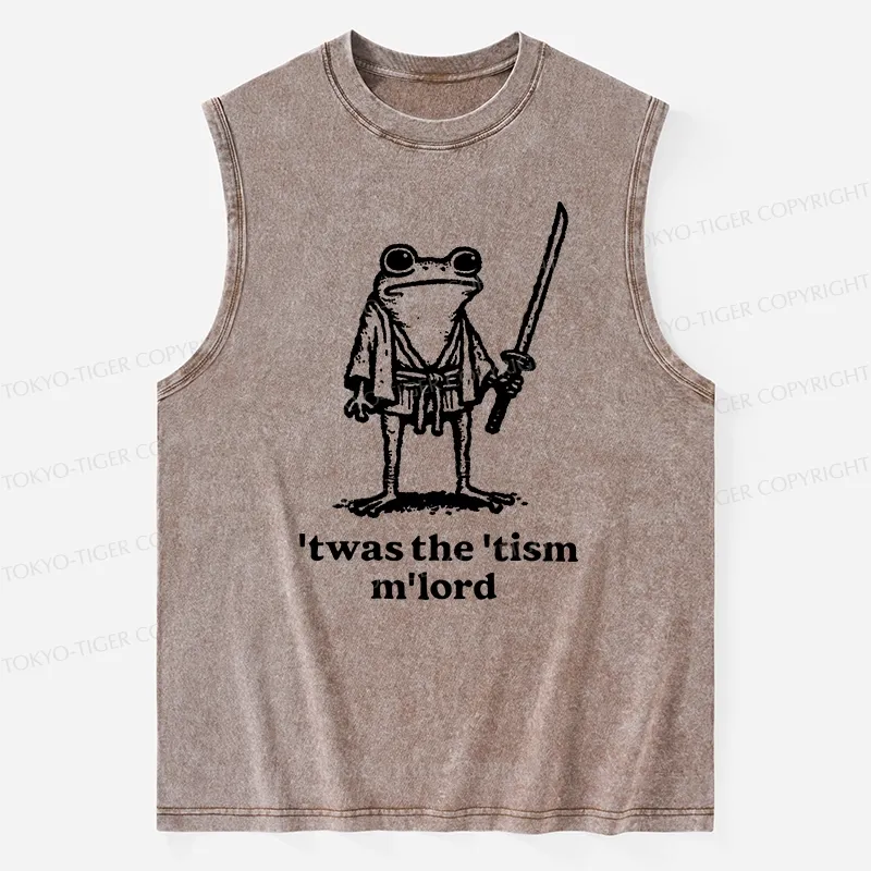 Tokyo-Tiger Focused Samurai Frog Washed Tank