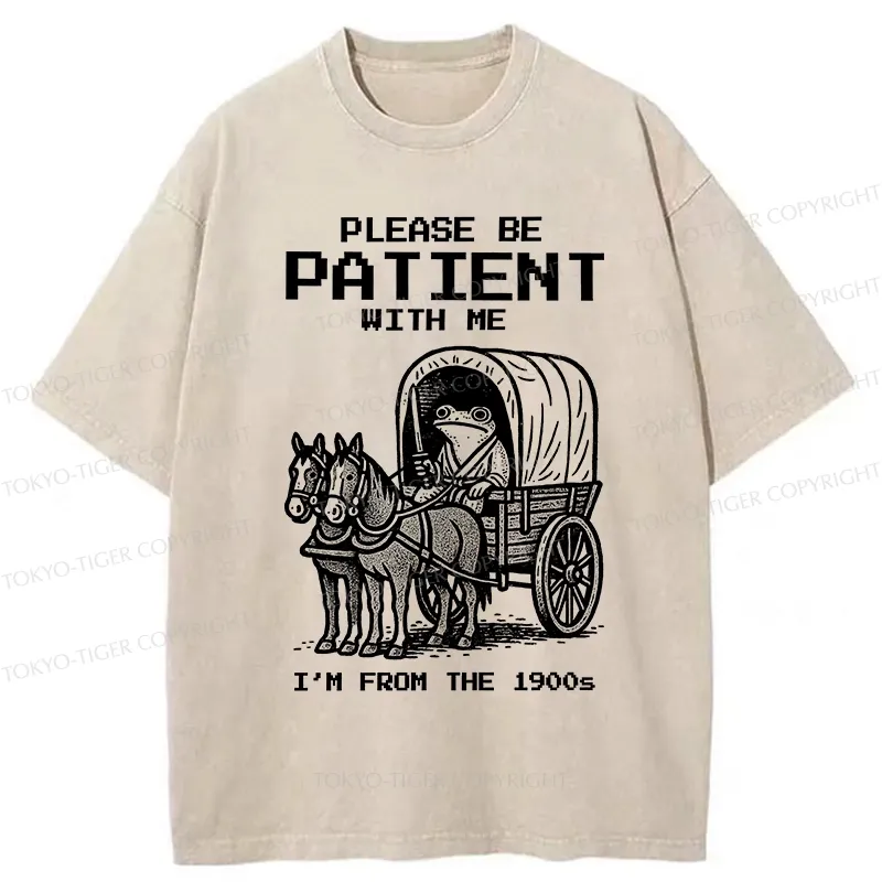 Tokyo-Tiger Please Be Patient With Me Washed T-Shirt