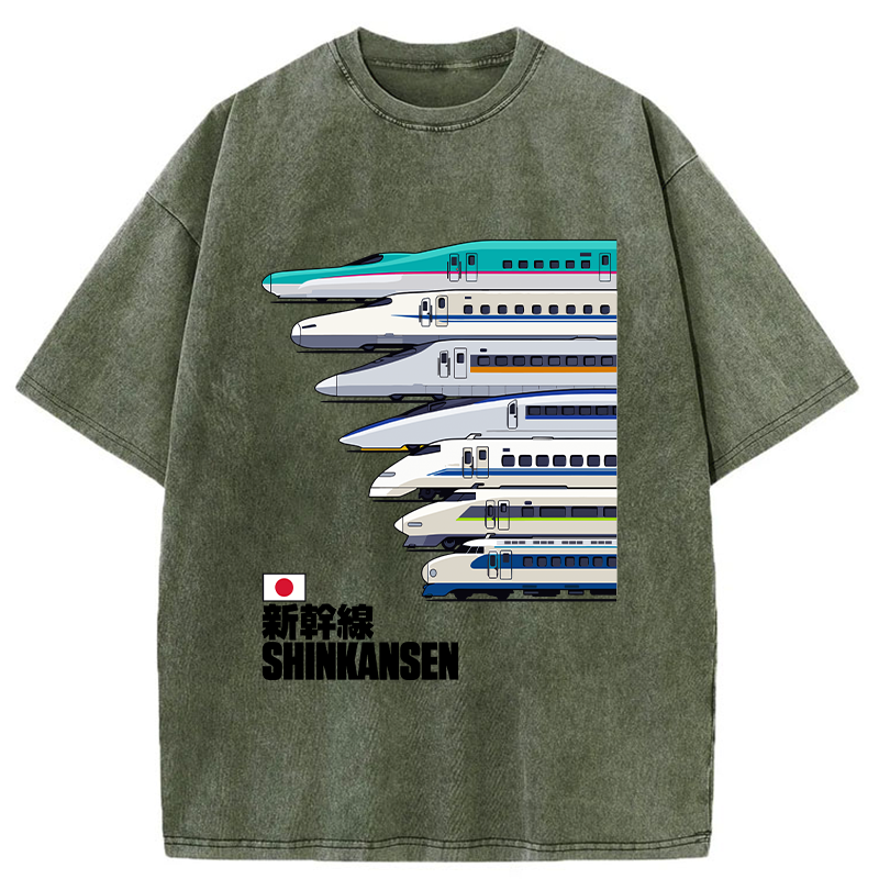Tokyo-Tiger Japan Shinkansen Washed T-Shirt