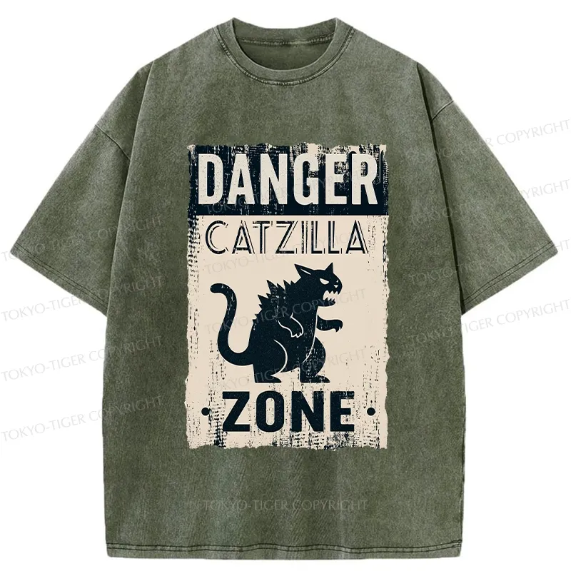Tokyo-Tiger Danger Zone Washed T-Shirt