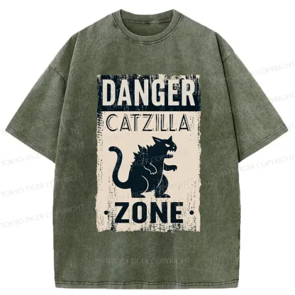 Tokyo-Tiger Danger Zone Washed T-Shirt