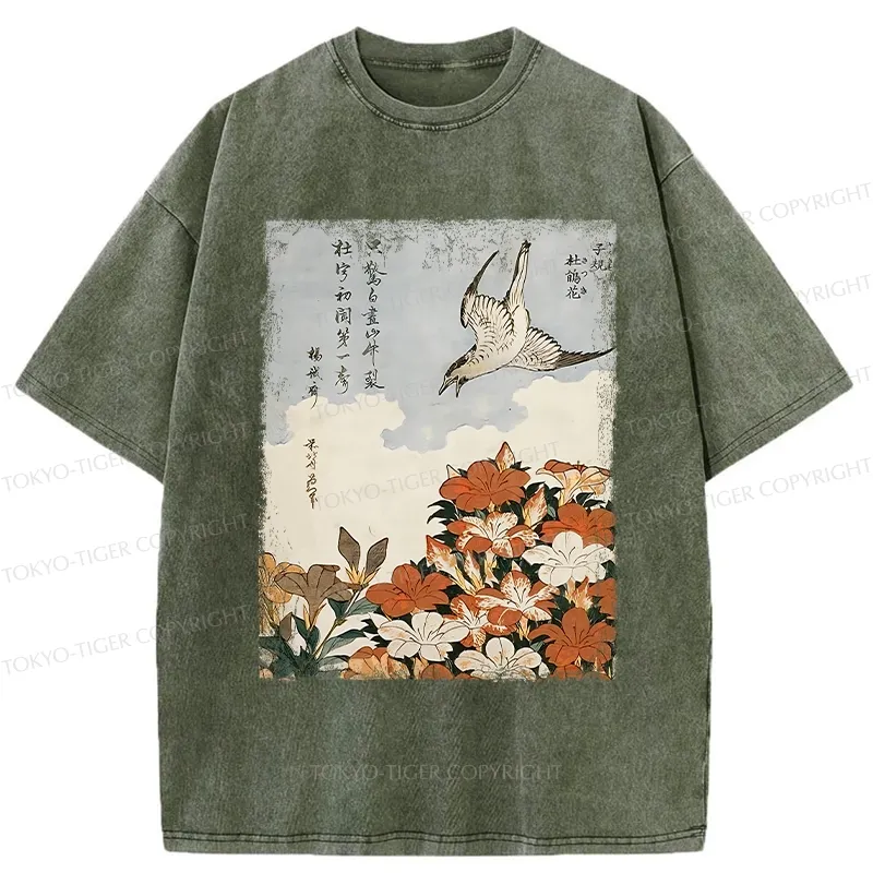 Tokyo-Tiger Azalea And Rhododendron Washed T-Shirt
