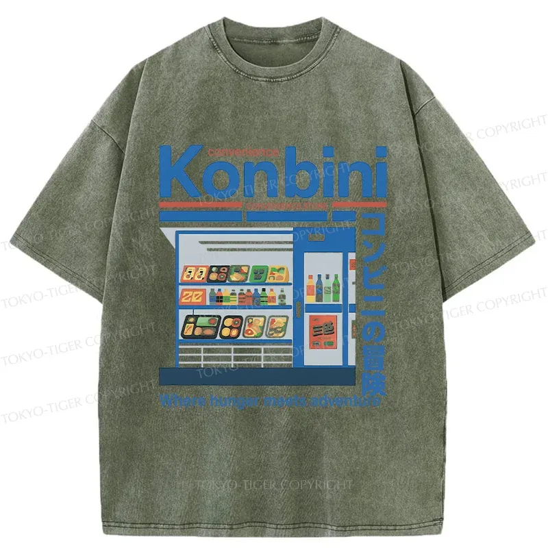 Tokyo-Tiger Japanese Convenience Store Washed T-Shirt