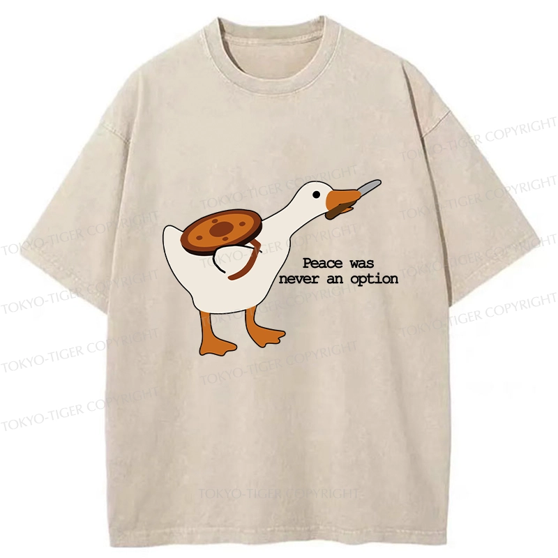 Tokyo-Tiger Peace Was Never An Option Washed T-Shirt