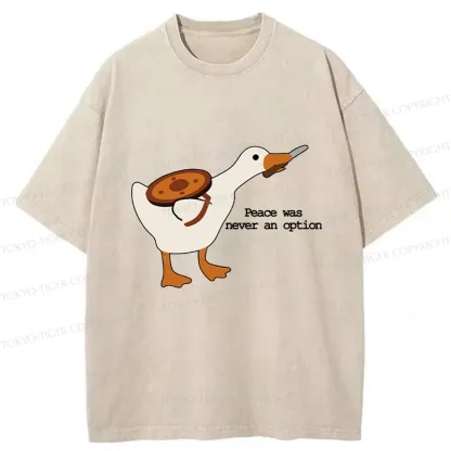 Tokyo-Tiger Peace Was Never An Option Washed T-Shirt
