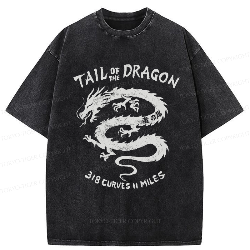 Tokyo-Tiger Tail Of The Dragon Washed T-Shirt