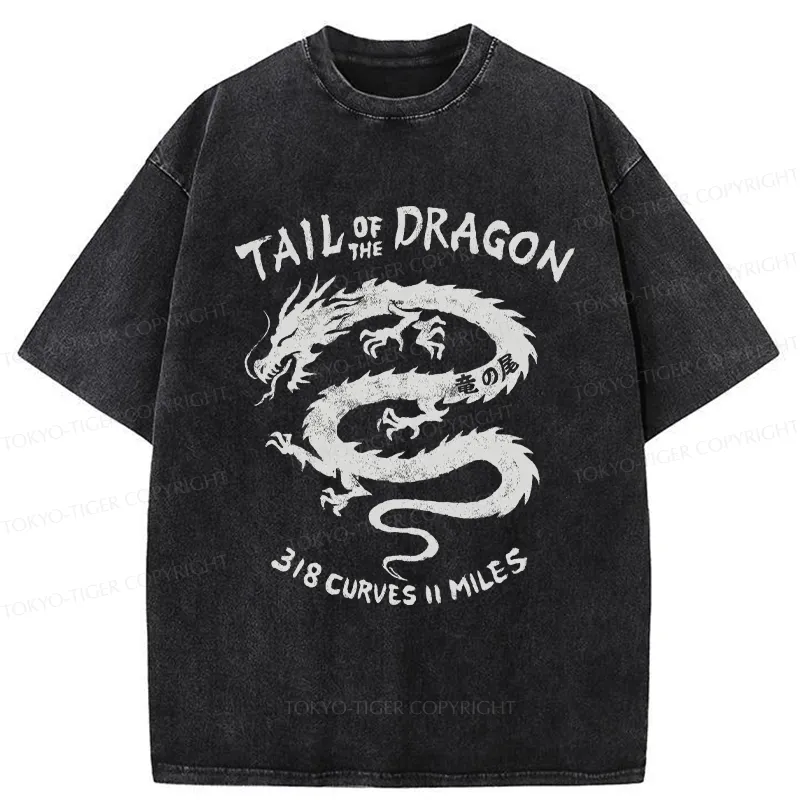 Tokyo-Tiger Tail Of The Dragon Washed T-Shirt