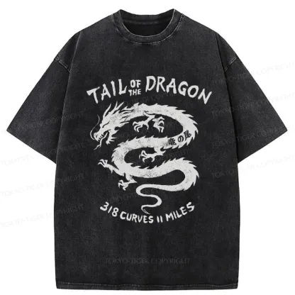 Tokyo-Tiger Tail Of The Dragon Washed T-Shirt