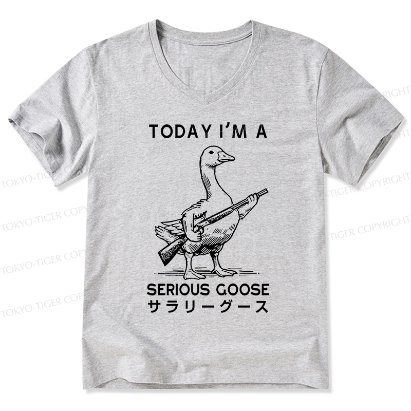 Tokyo-Tiger Serious Stupid Goose V-Neck Classic T-Shirt
