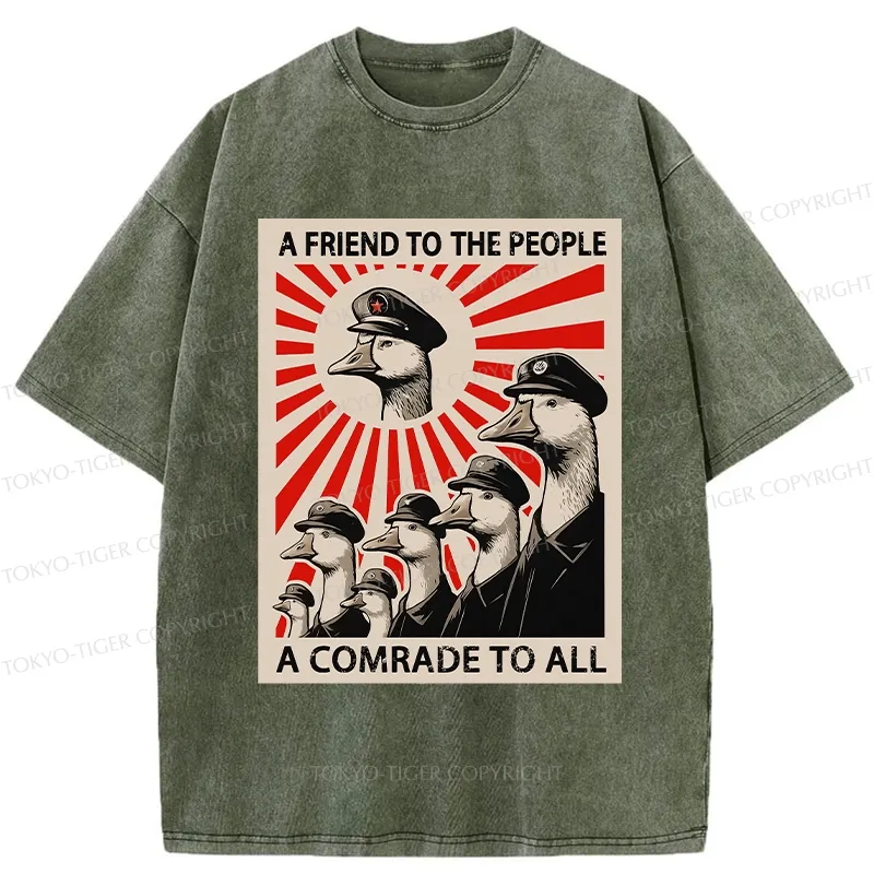 Tokyo-Tiger Comrade Goose Washed T-Shirt