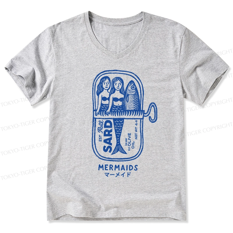 Tokyo-Tiger Mermaid Can V-Neck Classic T-Shirt