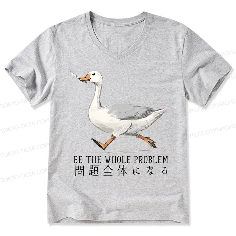 Tokyo-Tiger Running Stupid Goose V-Neck Classic T-Shirt