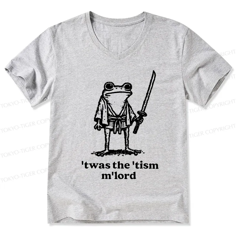 Tokyo-Tiger Focused Samurai Frog V-Neck Classic T-Shirt