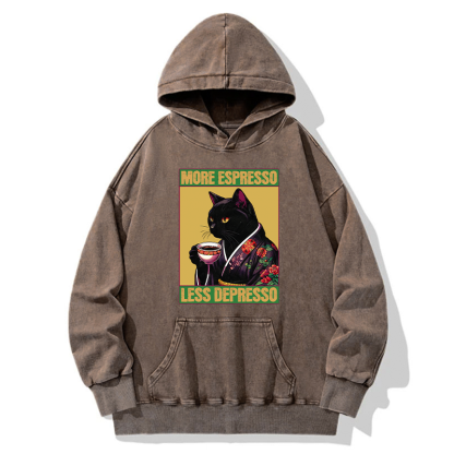 Tokyo-Tiger Up Caffeine Down Depression Washed Hoodie